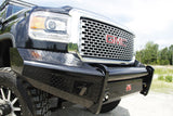 Fab Fours GM11-S2861-1 GMC Sierra 2500/3500 HD 2011-2014 Black Steel Front Bumper No Guard - BumperStock