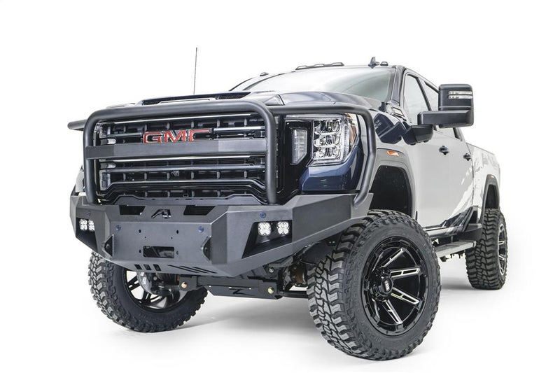 Fab Fours GM20-A5050-1 GMC Sierra 2500/3500 HD 2020-2023 Premium Front Bumper Winch Ready Full Guard - BumperStock