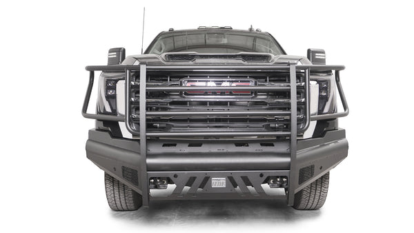 Fab Fours GM24-Q6260-1 GMC Sierra 2500/3500 HD 2024 Black Steel Elite Front Bumper Full Guard - BumperStock