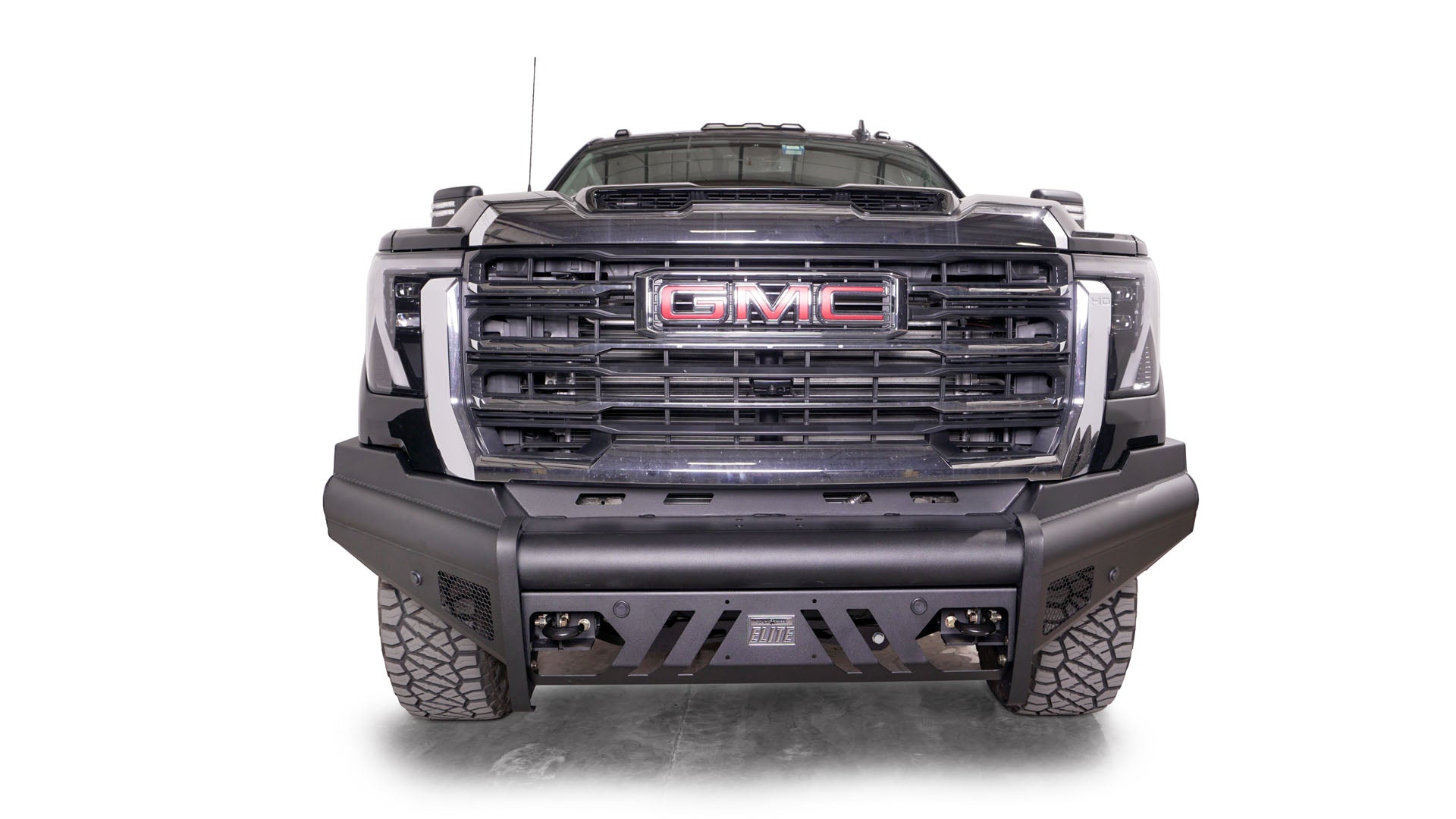 Fab Fours GM24-Q6261-1 GMC Sierra 2500/3500 HD 2024 Black Steel Elite Front Bumper No Guard - BumperStock