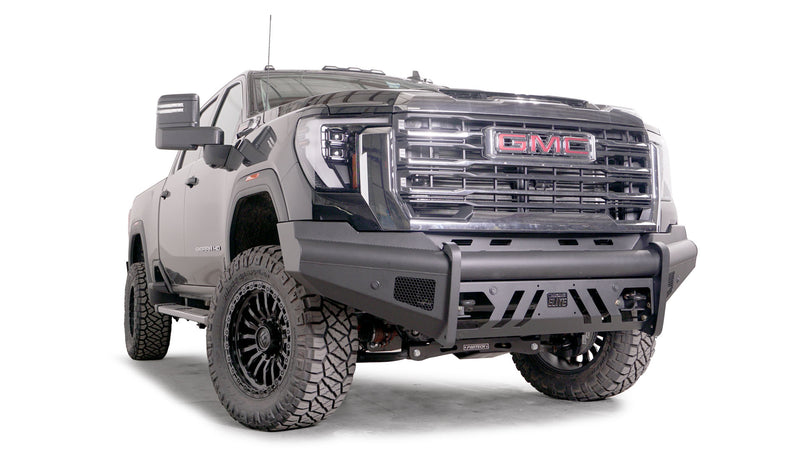 Fab Fours GM24-Q6261-1 GMC Sierra 2500/3500 HD 2024 Black Steel Elite Front Bumper No Guard - BumperStock