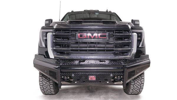 Fab Fours GM24-S6261-1 GMC Sierra 2500/3500 HD 2024 Black Steel Front Bumper No Guard - BumperStock