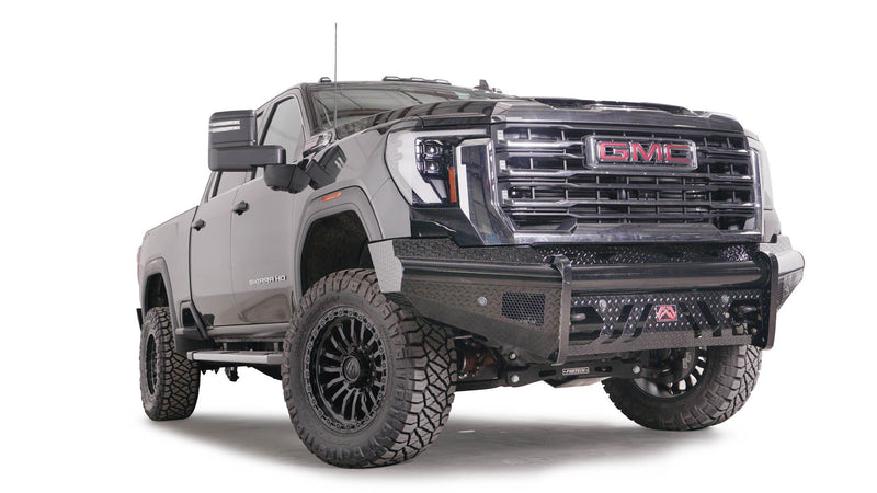 Fab Fours GM24-S6261-1 GMC Sierra 2500/3500 HD 2024 Black Steel Front Bumper No Guard - BumperStock