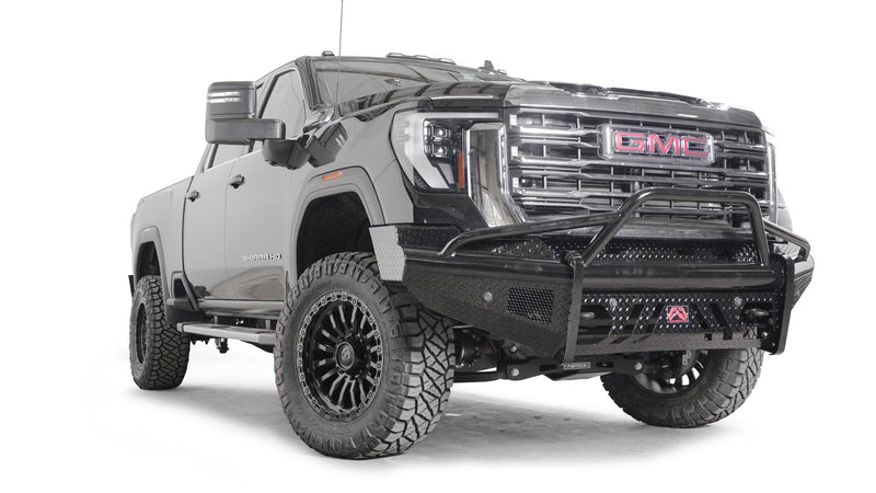 Fab Fours GM24-S6262-1 GMC Sierra 2500/3500 HD 2024 Black Steel Front Bumper Pre-Runner Guard - BumperStock