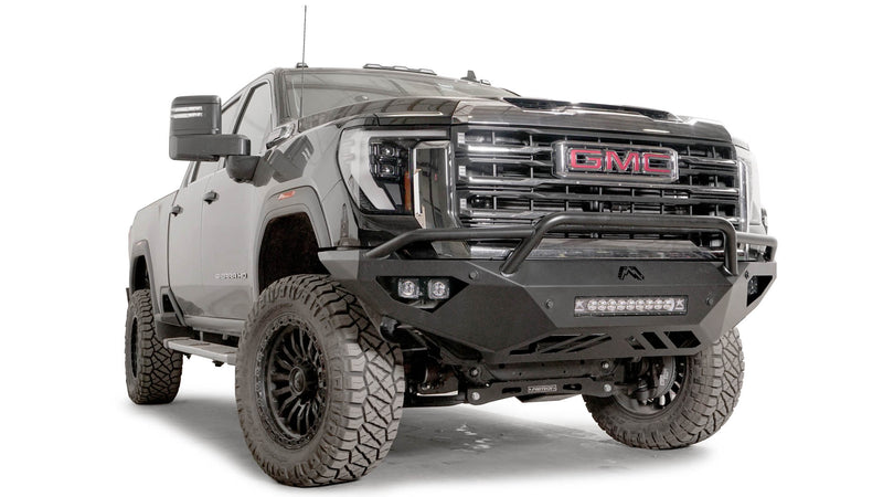 Fab Fours GM24-V6252-1 2024-2025 GMC Sierra 2500/3500 HD Vengeance Front Bumper Pre-Runner Guard - BumperStock