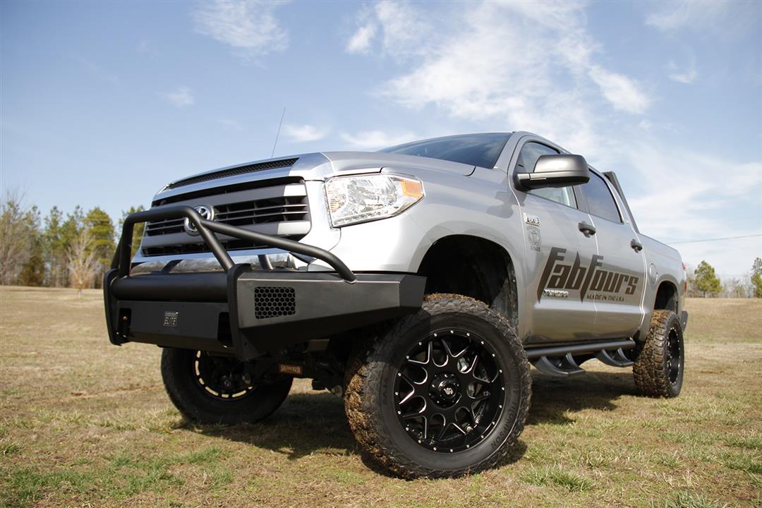 Fab Fours TT07-R1862-1 Toyota Tundra 2007-2013 Black Steel Elite Front Bumper Pre-Runner Guard