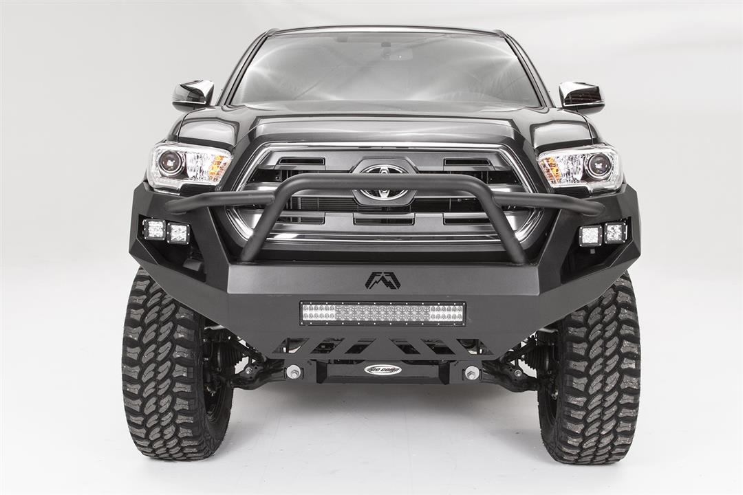 Fab Fours TT16-D3652-1 Toyota Tacoma 2016-2023 Vengeance Front Bumper High Pre-Runner Guard - BumperStock