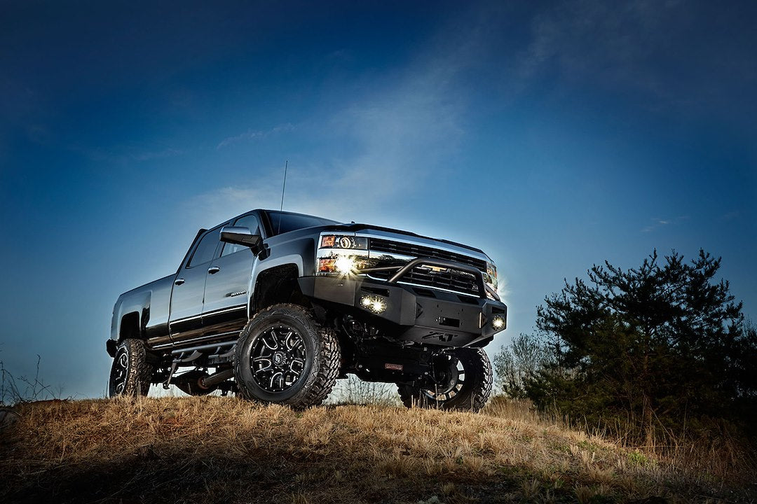 Fab Fours CH05-A1352-1 2003-2007 Chevy Silverado 2500/3500 HD Premium Front Bumper Winch Ready Pre-Runner Guard - BumperStock