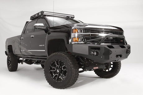 Fab Fours CH14-C3052-1 2015-2019 Chevy Silverado 2500/3500 HD Premium Front Bumper Winch Ready Pre-Runner Guard - BumperStock