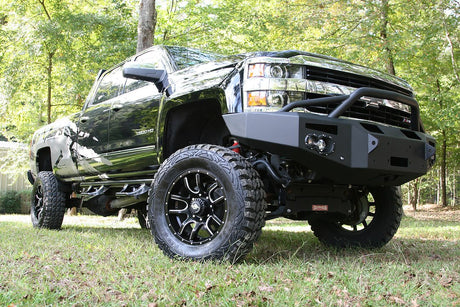 Fab Fours CH14-C3052-1 2015-2019 Chevy Silverado 2500/3500 HD Premium Front Bumper Winch Ready Pre-Runner Guard - BumperStock