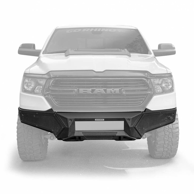 Go Rhino 34130T 2019-2023 Ram 1500 Element Front Bumper with Fixed Light Bar Mount - BumperStock