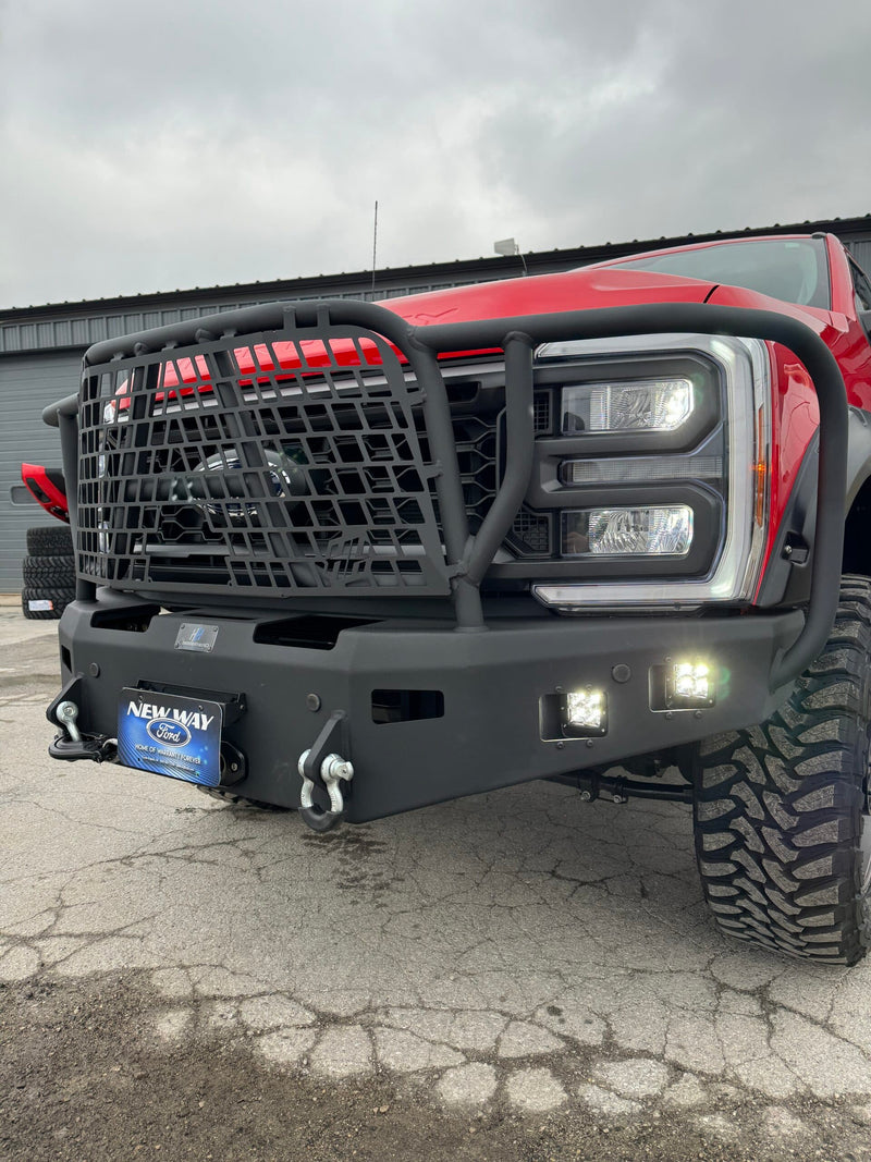 Hammerhead 600-56-1098 Ford F250/F350/F450/F550 2023-2024 Front Winch Bumper with Full Brush Guard - BumperStock
