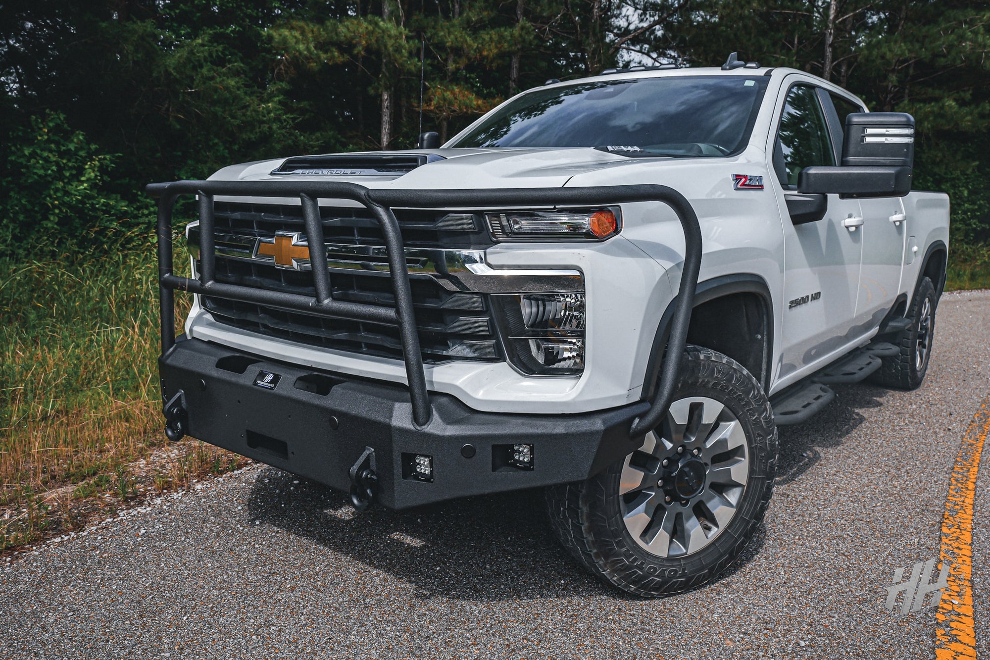 Hammerhead 600-56-1199 2024–2025 Chevy Silverado 2500/3500 Full Brush Guard Front Winch Bumper - BumperStock