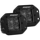 Rigid 212513BLK D-Series PRO Spot Diffused Midnight Flush Mount Pair - BumperStock