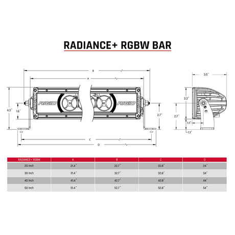 Rigid 230053 Radiance+ 30 Inch RGBW Light Bar - BumperStock