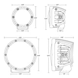 Rigid 36115 360-Series 4 Inch LED Off-Road Spot Optic with Blue Backlight Pair - BumperStock
