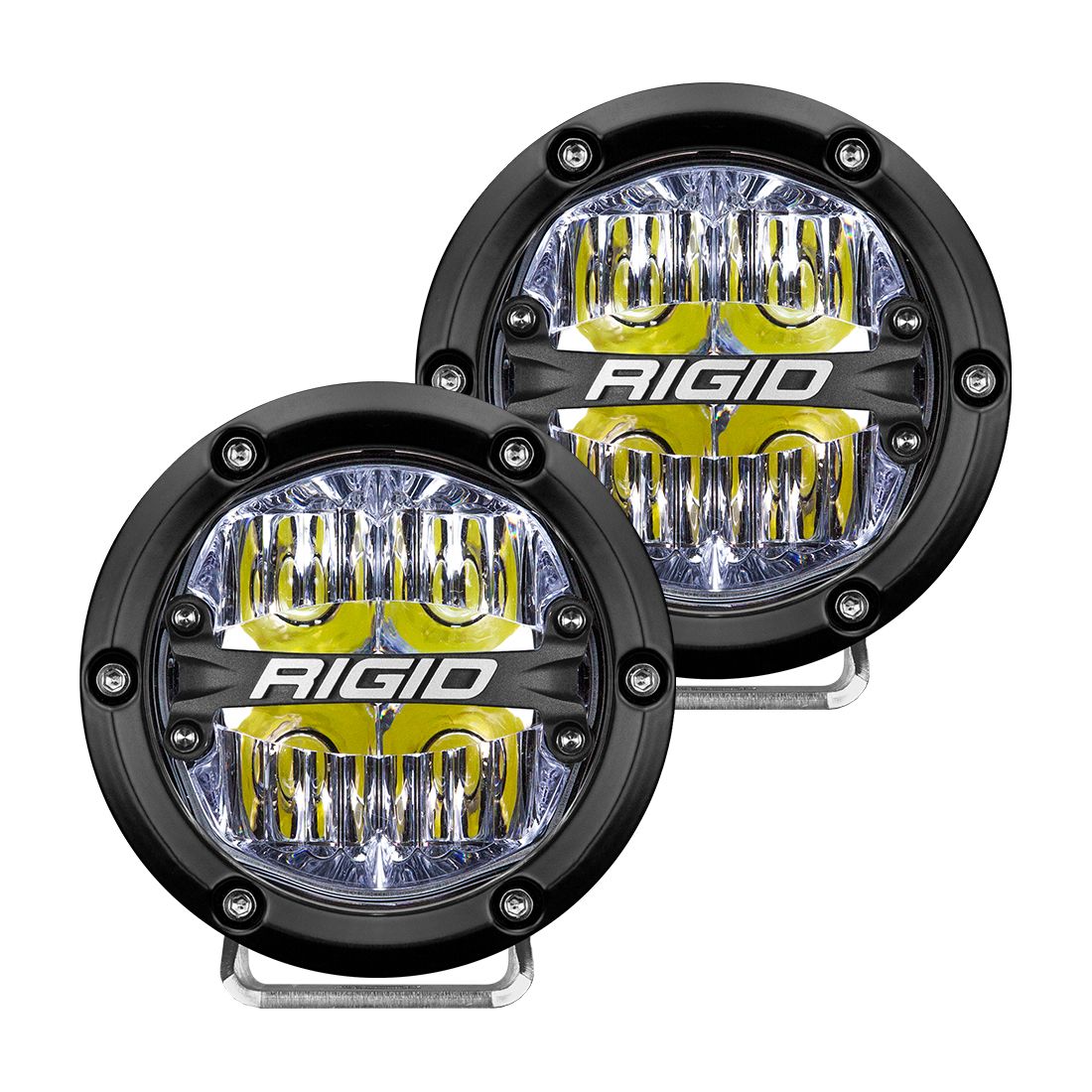 Rigid 36117 360-Series 4 Inch LED Off-Road Drive Optic with White Backlight Pair - BumperStock
