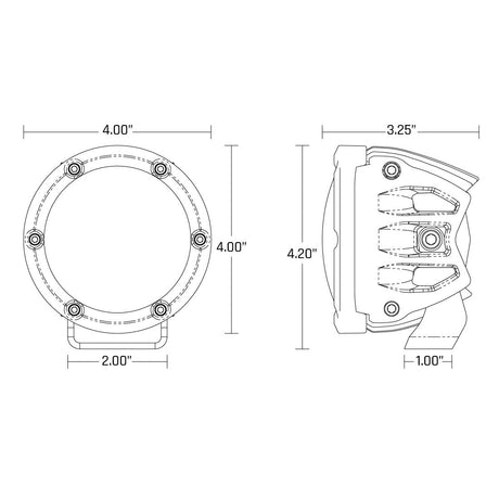 Rigid 36121 360-Series PRO SAE Fog Yellow Pair - BumperStock