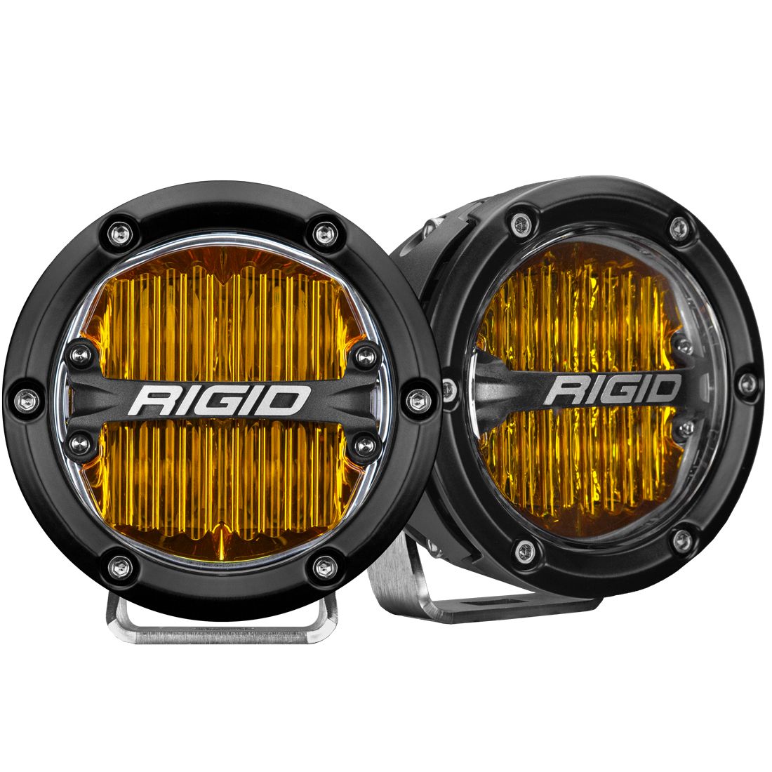Rigid 36121 360-Series PRO SAE Fog Yellow Pair - BumperStock