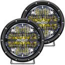 Rigid 36204 360-Series 6 Inch LED Off-Road Drive Optic with White Backlight Pair - BumperStock