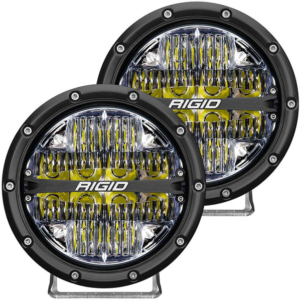 Rigid 36204 360-Series 6 Inch LED Off-Road Drive Optic with White Backlight Pair - BumperStock