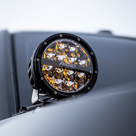 Rigid 36207 360-Series 6 Inch LED Off-Road Drive Optic with Blue Backlight Pair - BumperStock