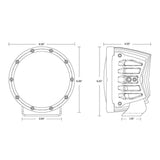 Rigid 36210 360-Series 6 Inch Spot with Amber PRO Lens Pair - BumperStock
