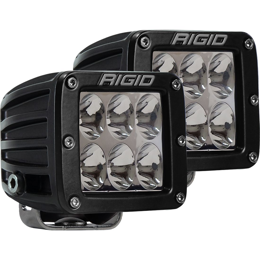 Rigid 502313 D-Series PRO Specter Driving Surface Mount Black 2 Lights - BumperStock