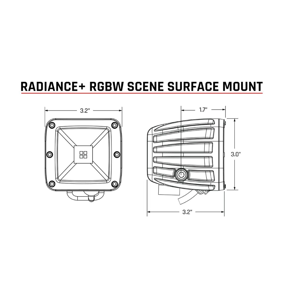 Rigid 682053 Radiance+ Scene RGBW Surface Mount Pair - BumperStock