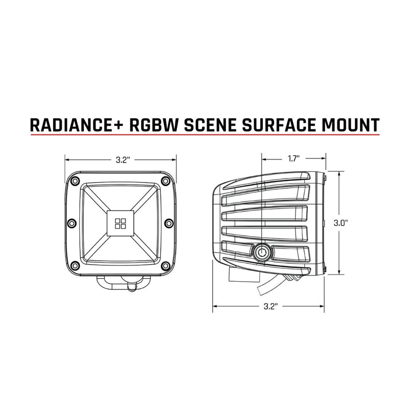 Rigid 682053 Radiance+ Scene RGBW Surface Mount Pair - BumperStock