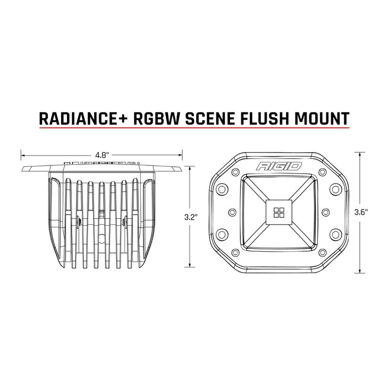 Rigid 682153 Radiance+ Scene RGBW Flush Mount Pair - BumperStock