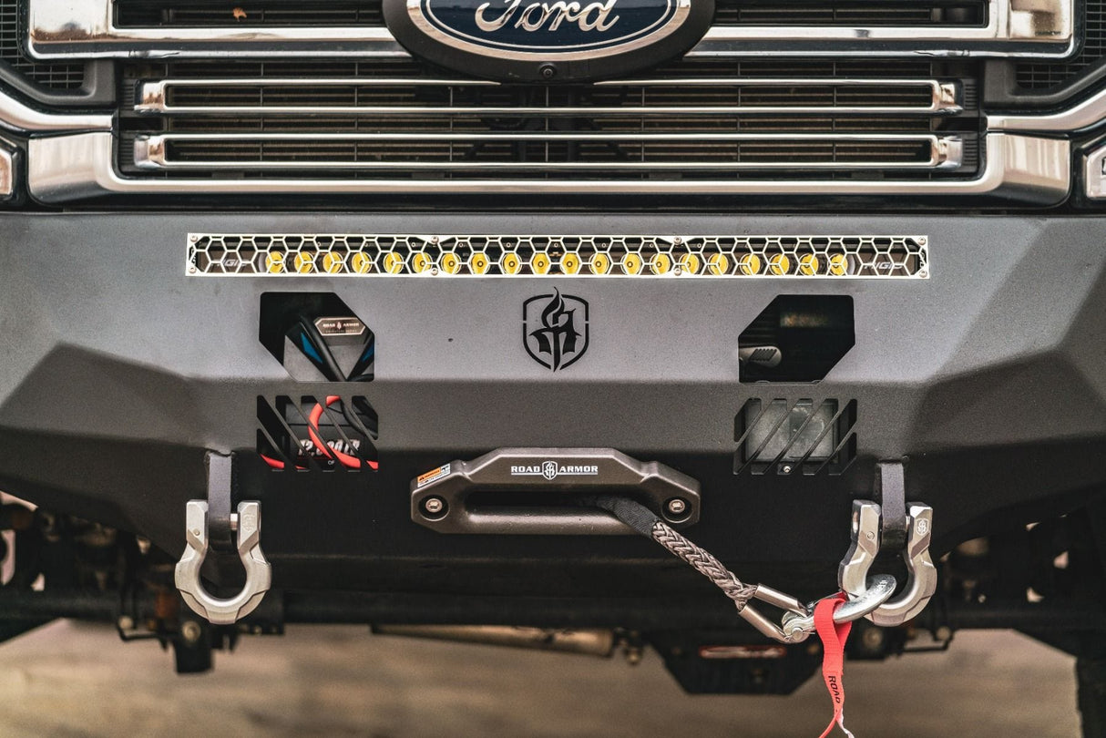 Road Armor Evolution 6172EF0B 2017-2022 Ford F250/F350 Super Duty Base Front Winch Bumper - BumperStock