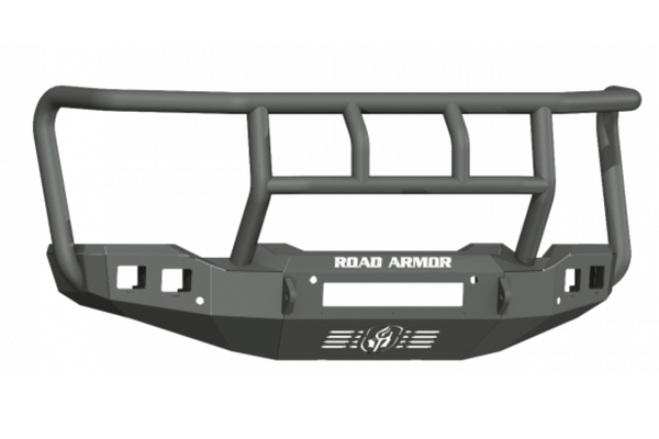 Road Armor Stealth 2202F2B-NW 2020-2023 GMC Sierra 2500/3500 HD Non-Winch Front Bumper with Titan II Guard and Square Light Cutouts - BumperStock
