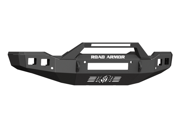 Road Armor Stealth 2202F3B-NW 2020-2023 GMC Sierra 2500/3500 Non-Winch Front Bumper with Sheet Metal Pre-Runner Guard and Square Light Cutouts - BumperStock