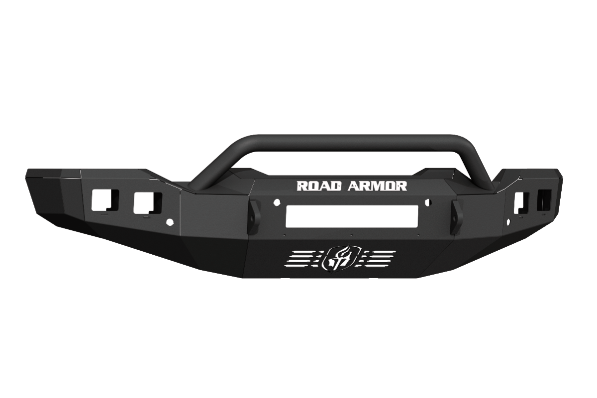 Road Armor Stealth 2202F4B-NW 2020-2023 GMC Sierra 2500/3500 Non-Winch Front Bumper with Pre-Runner Guard and Square Light Cutouts - BumperStock