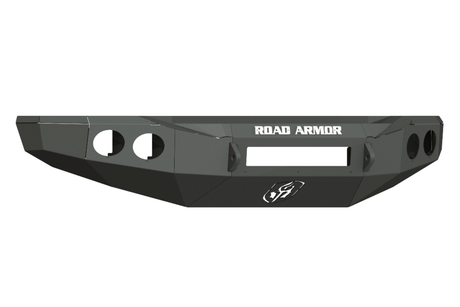 Road Armor Stealth 3194FR0B-NW 2019-2022 Chevy Silverado 4500/5500/6500 HD Non-Winch Front Bumper with Round Light Cutouts - BumperStock