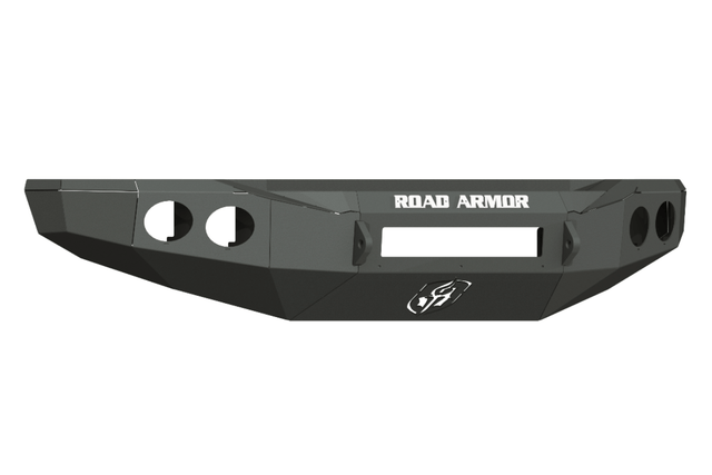 Road Armor Stealth 3194FR0B-NW 2019-2022 Chevy Silverado 4500/5500/6500 HD Non-Winch Front Bumper with Round Light Cutouts - BumperStock