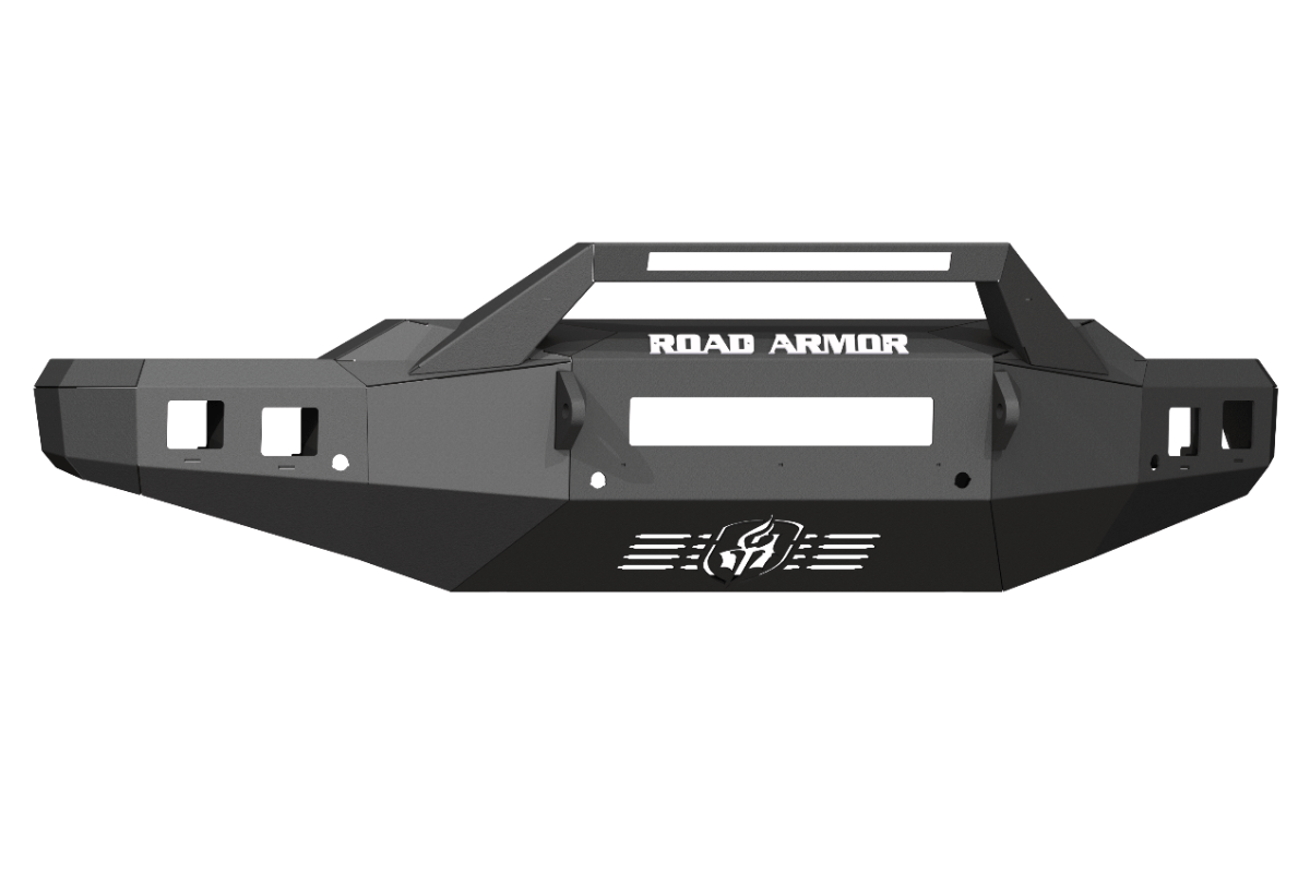 Road Armor Stealth 3202F3B-NW 2020-2023 Chevy Silverado 2500/3500 HD Non-Winch Front Bumper with Sheet Metal Pre-Runner Guard and Square Light Cutouts - BumperStock