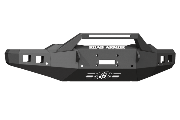Road Armor Stealth 3202F3B 2020-2023 Chevy Silverado 2500/3500 HD Winch Front Bumper with Sheet Metal Pre-Runner Guard and Square Light Cutouts - BumperStock