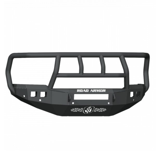 Road Armor Stealth 4192F2B-NW 2019-2023 Ram 2500/3500 Non-Winch Front Bumper with Titan II Guard and Square Light Cutouts - BumperStock