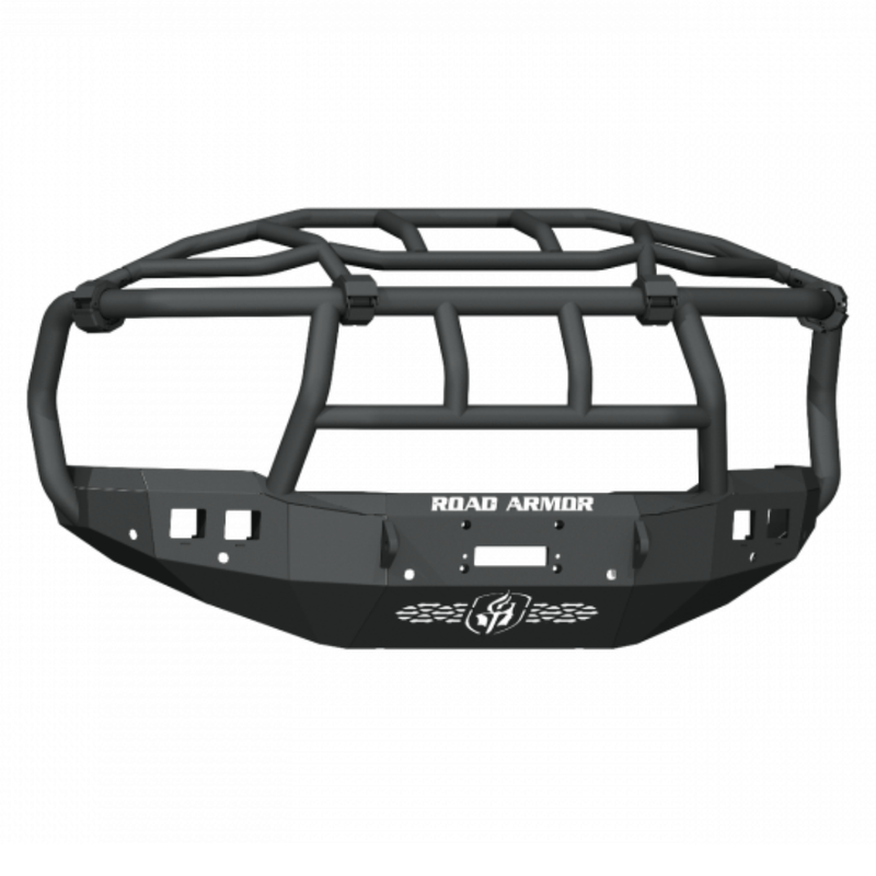 Road Armor Stealth 4192F6B 2019-2023 Ram 2500/3500 Winch Front Bumper with Titan Guard with Intimidator Guard and Square Light Cutouts - BumperStock