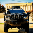 Road Armor Stealth 4192F6B 2019-2023 Ram 2500/3500 Winch Front Bumper with Titan Guard with Intimidator Guard and Square Light Cutouts - BumperStock
