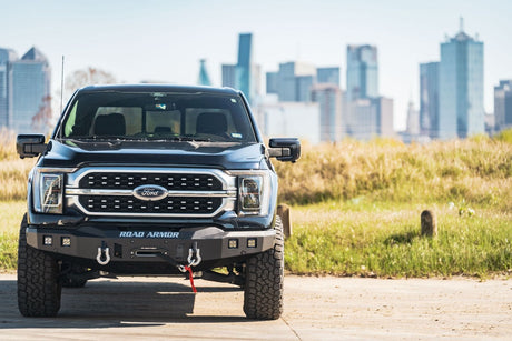 Road Armor Stealth 6211F0B 2021-2023 Ford F150 Front Winch Bumper - BumperStock