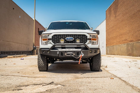 Road Armor Stealth 6211F4B 2021-2023 Ford F150 Front Winch Bumper with Pre-Runner Guard - BumperStock
