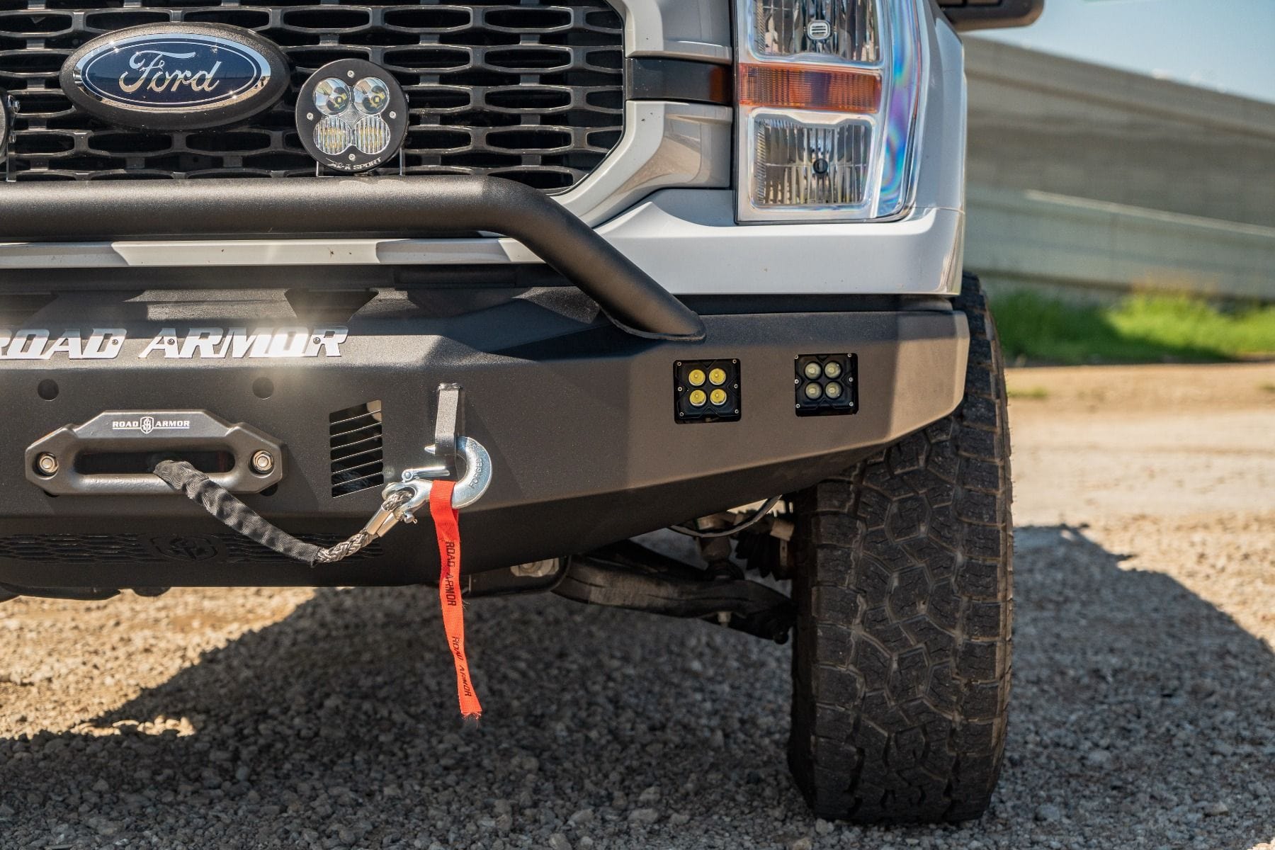 Road Armor Stealth 6211F4B 2021-2023 Ford F150 Front Winch Bumper with Pre-Runner Guard - BumperStock