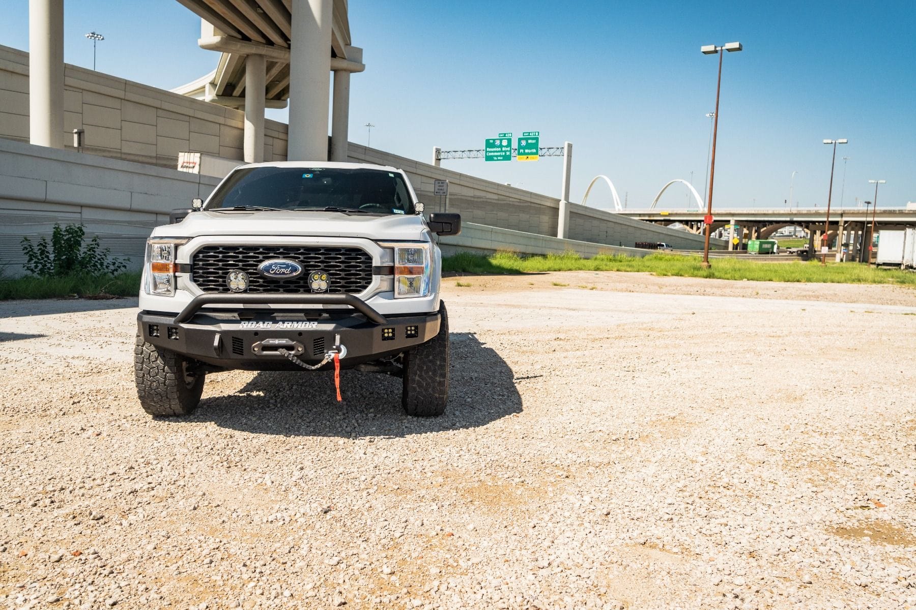Road Armor Stealth 6211F4B 2021-2023 Ford F150 Front Winch Bumper with Pre-Runner Guard - BumperStock