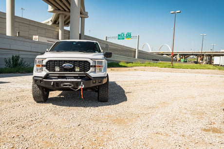 Road Armor Stealth 6211F4B 2021-2023 Ford F150 Front Winch Bumper with Pre-Runner Guard - BumperStock