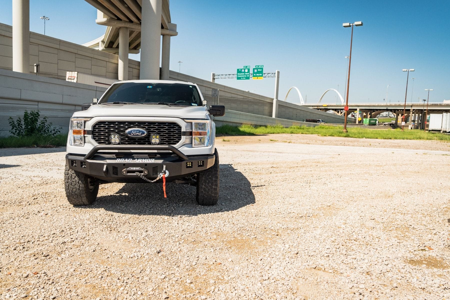 Road Armor Stealth 6211F4B 2021-2023 Ford F150 Front Winch Bumper with Pre-Runner Guard - BumperStock
