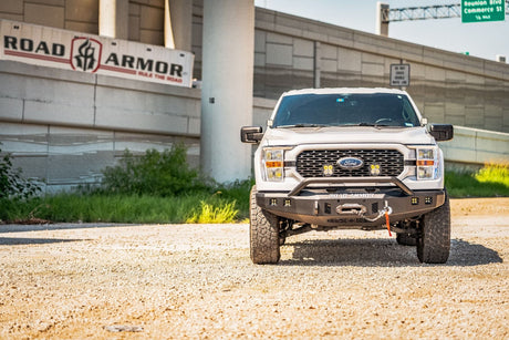 Road Armor Stealth 6211F4B 2021-2023 Ford F150 Front Winch Bumper with Pre-Runner Guard - BumperStock