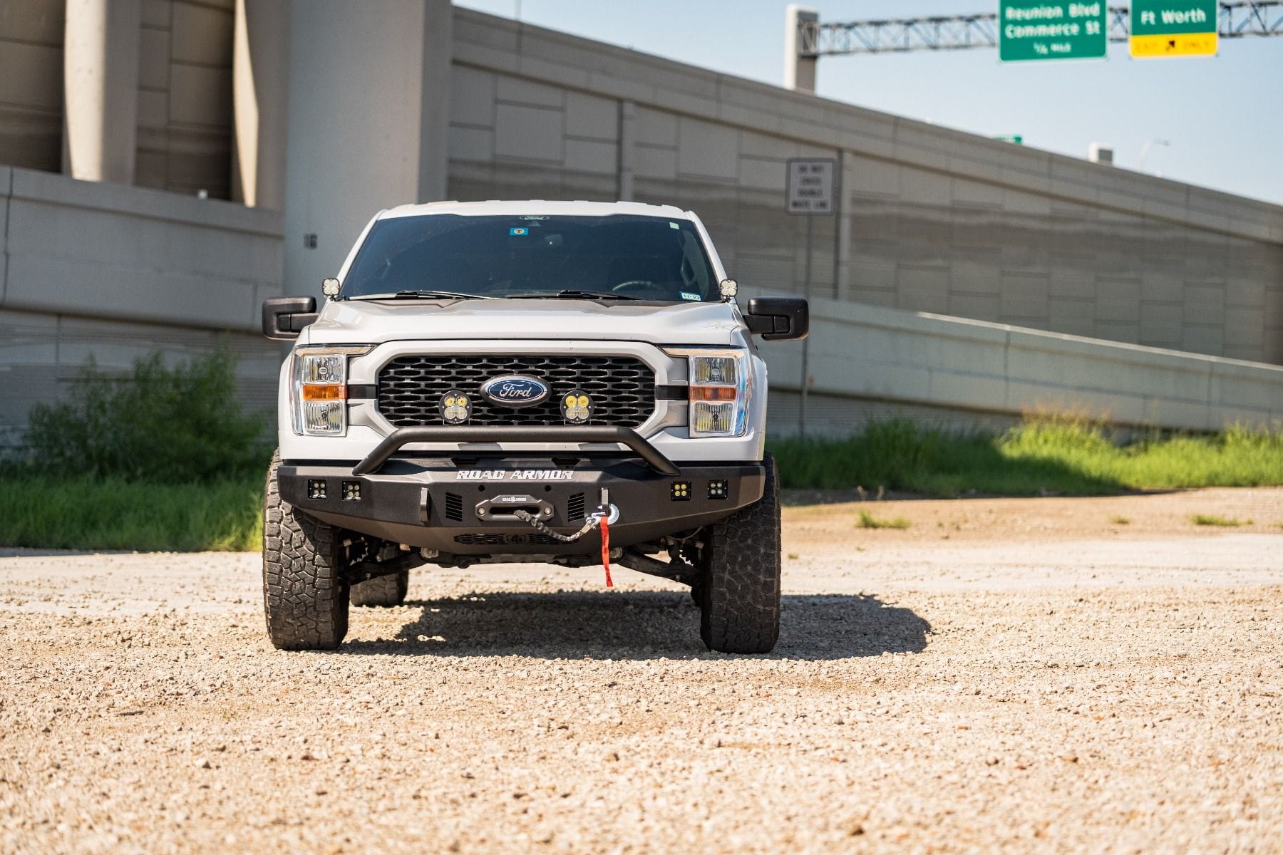 Road Armor Stealth 6211F4B 2021-2023 Ford F150 Front Winch Bumper with Pre-Runner Guard - BumperStock